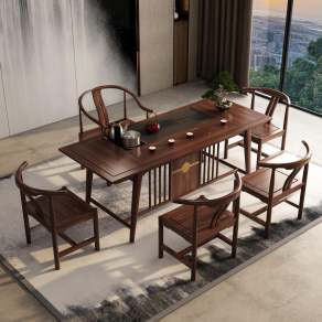 新中式书桌椅组合3D模型下载